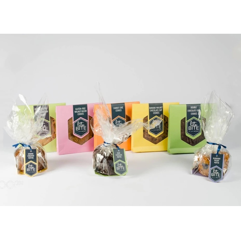 thẻ trắng thủ công thẻ giấy cookie bánh kẹo thực phẩm hộp đóng gói